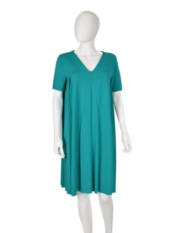 Rochie casual COS S | Turcoaz, Midi, Mânecă scurtă, Volane, Vâscoză - Image 2