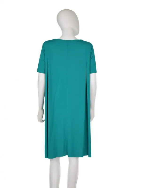 Rochie casual COS S | Turcoaz, Midi, Mânecă scurtă, Volane, Vâscoză - Image 3