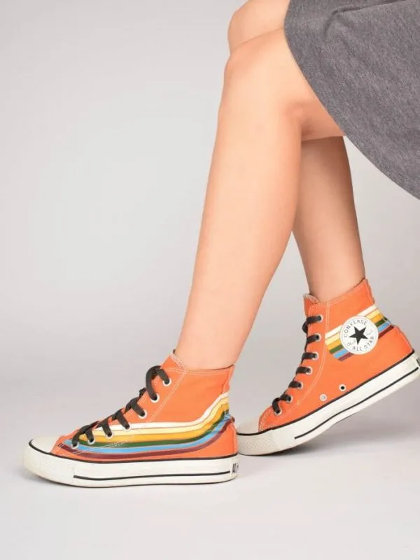 Teniși Converse EU 37.5 | Portocaliu, Pânză - Image 4