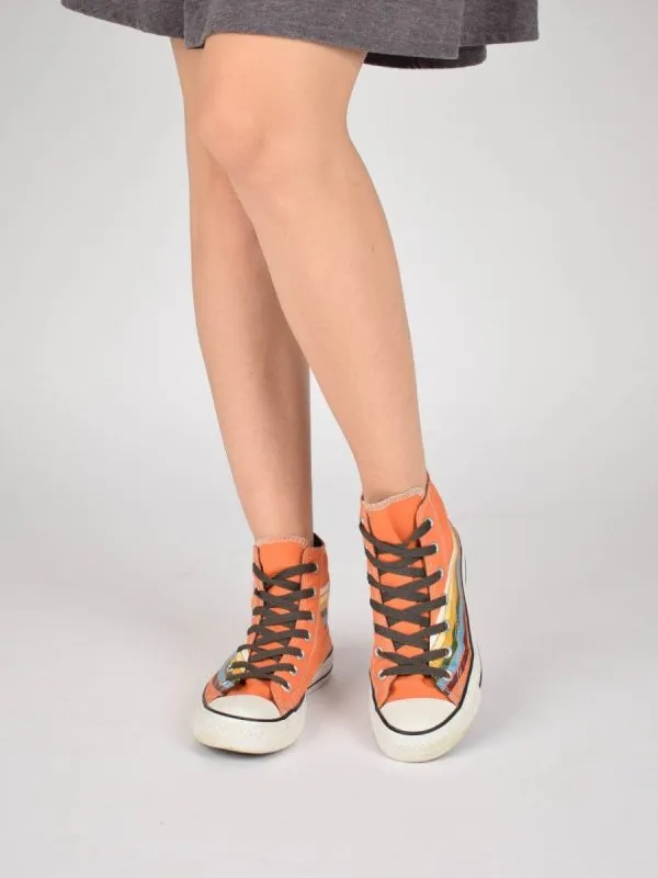 Teniși Converse EU 37.5 | Portocaliu, Pânză - Image 5
