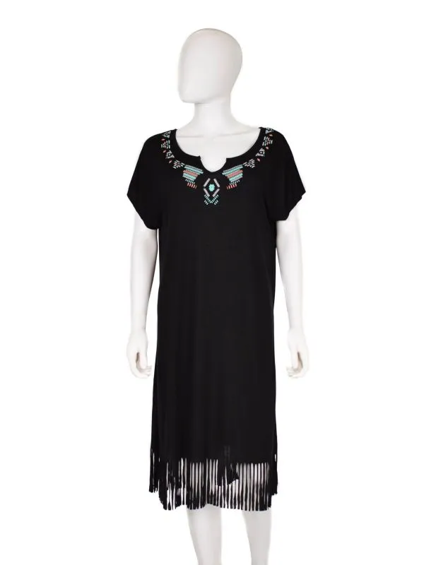 Rochie casual Lascana EU 40 | Negru, Midi, Vâscoză
