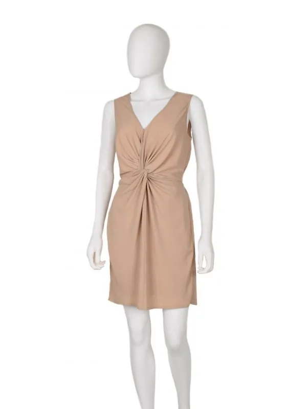Rochie office Miss Selfridge EU 38 | Bej, Mini, Fără mâneci, Poliester