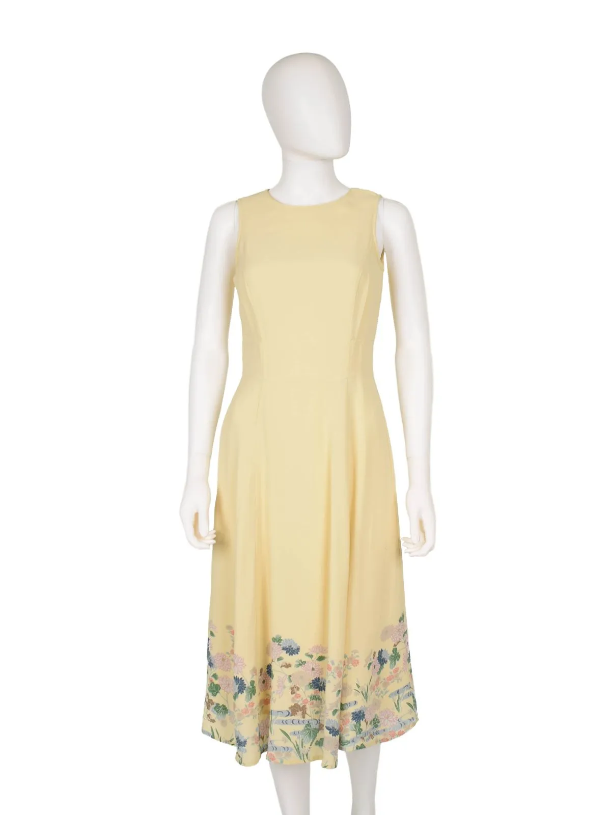Rochie casual ASOS EU 36 | Crem, Midi, Fără mâneci, Vâscoză