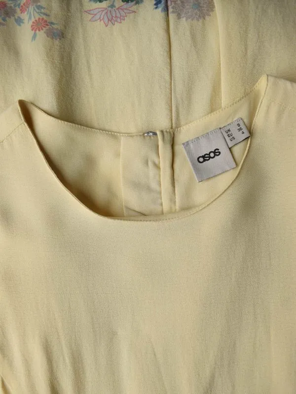 Rochie casual ASOS EU 36 | Crem, Midi, Fără mâneci, Vâscoză - Image 3