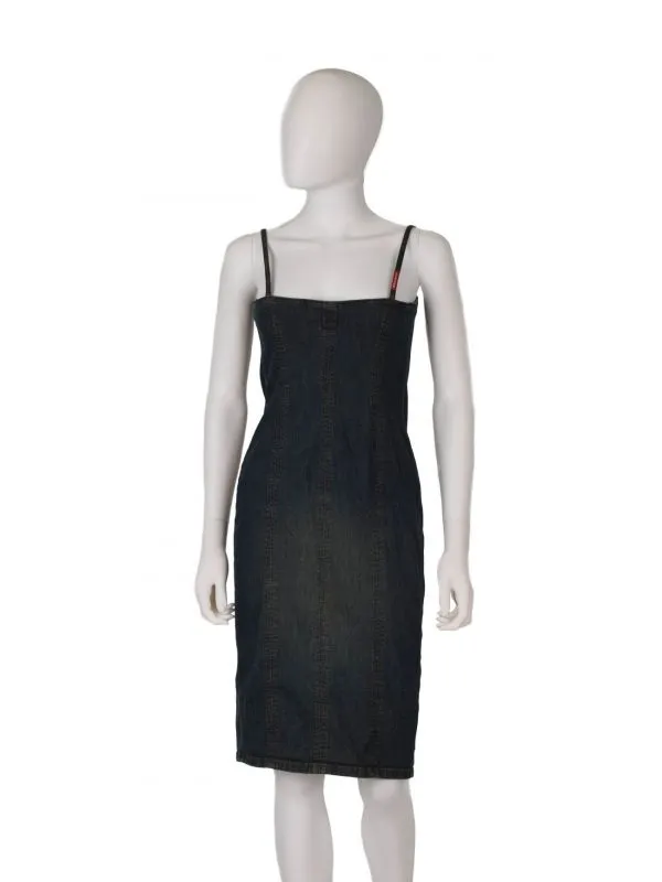 Rochie casual Miss Sixty L | Albastru, Midi, Bumbac