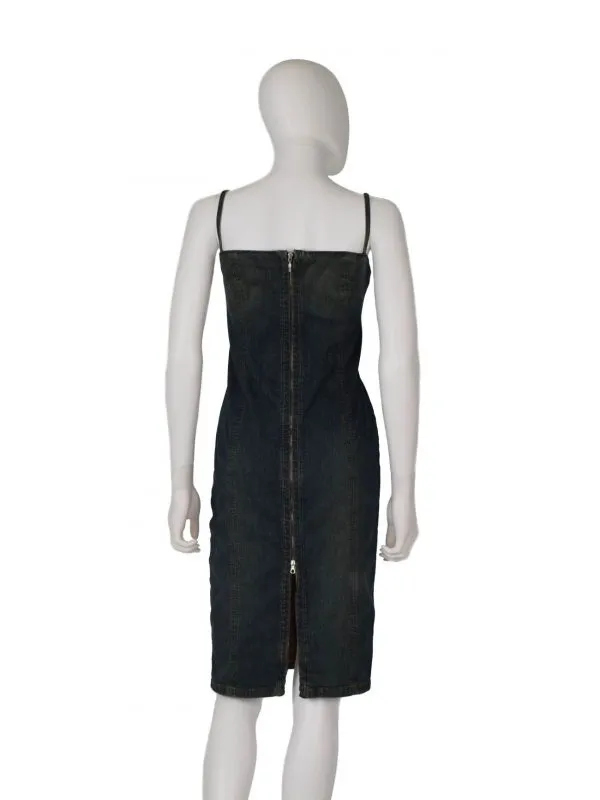 Rochie casual Miss Sixty L | Albastru, Midi, Bumbac - Image 2