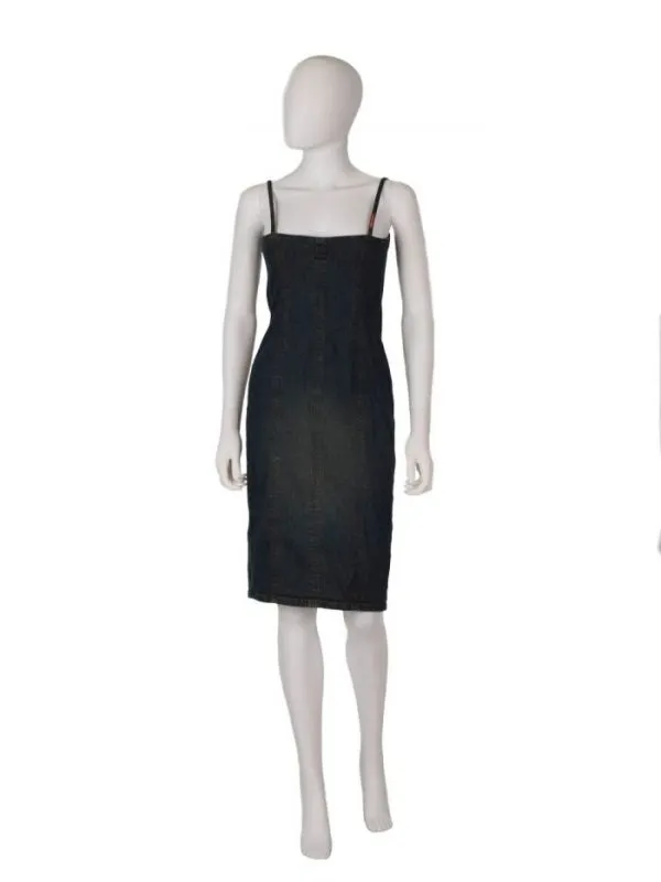 Rochie casual Miss Sixty L | Albastru, Midi, Bumbac - Image 3