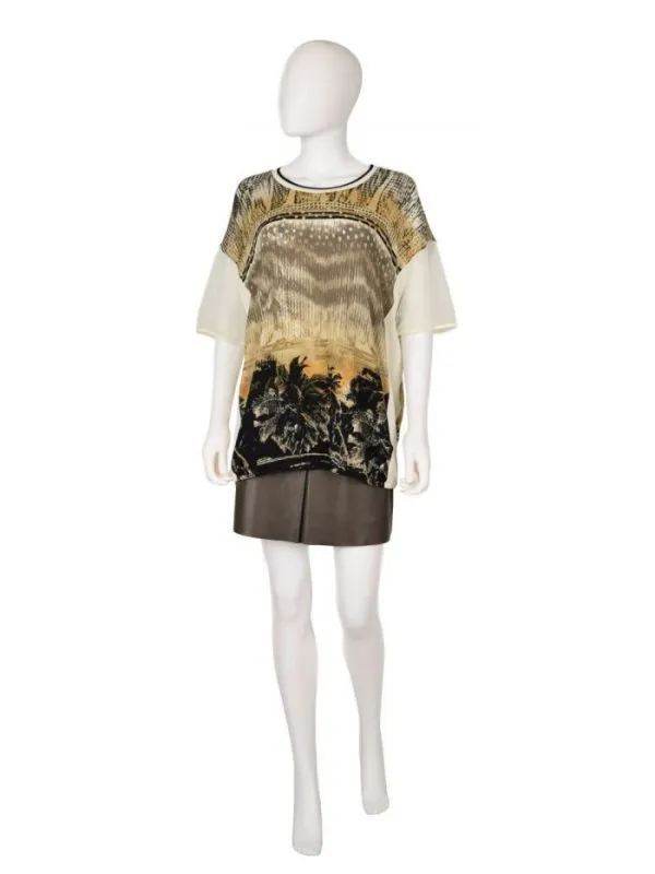 Bluză Gerry Weber EU 44 | Galben, Normal, Mânecă scurtă, Abstract & Color Block, Vâscoză - Image 2