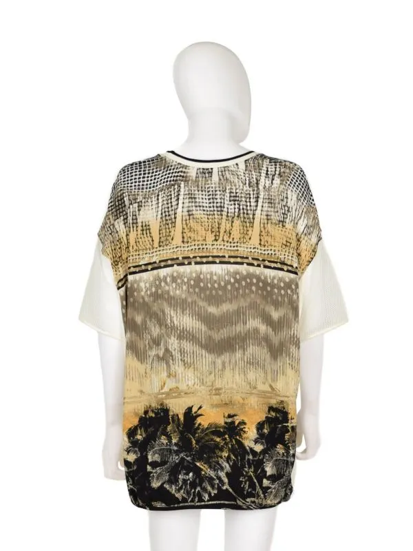Bluză Gerry Weber EU 44 | Galben, Normal, Mânecă scurtă, Abstract & Color Block, Vâscoză - Image 3