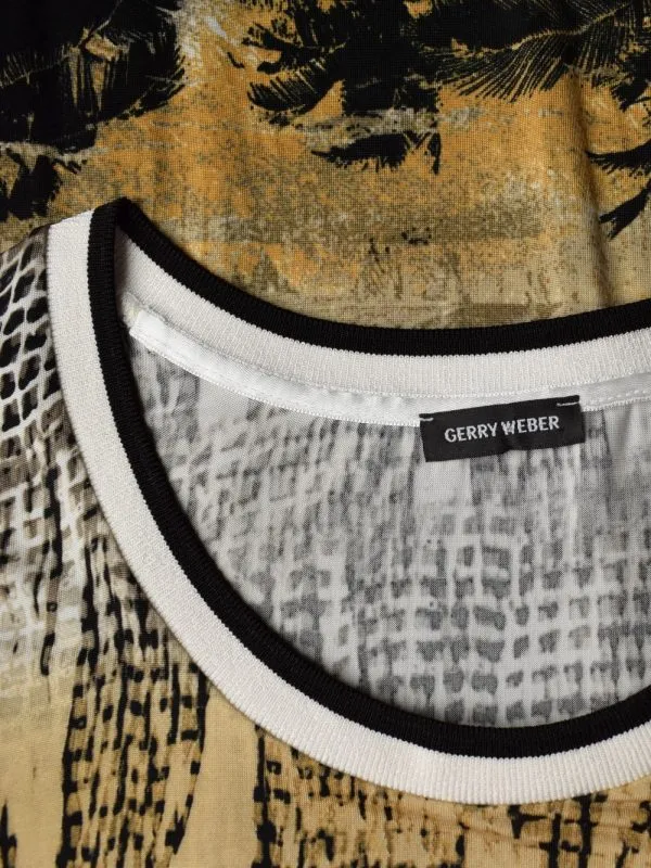 Bluză Gerry Weber EU 44 | Galben, Normal, Mânecă scurtă, Abstract & Color Block, Vâscoză - Image 4