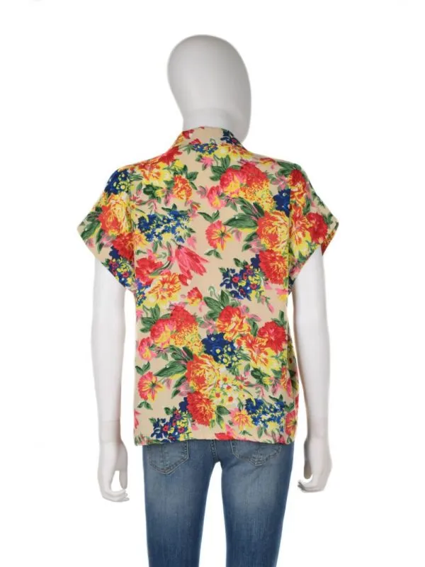 Cămașă ASOS EU 40 | Multicolor, Normal, Mânecă scurtă, Floral & Tropical, Vâscoză - Image 4