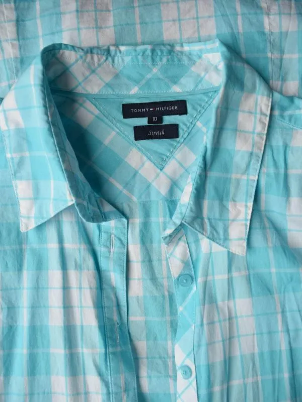 Cămașă Tommy Hilfiger UK 10 | Bleu, Normal, Bumbac - Image 4