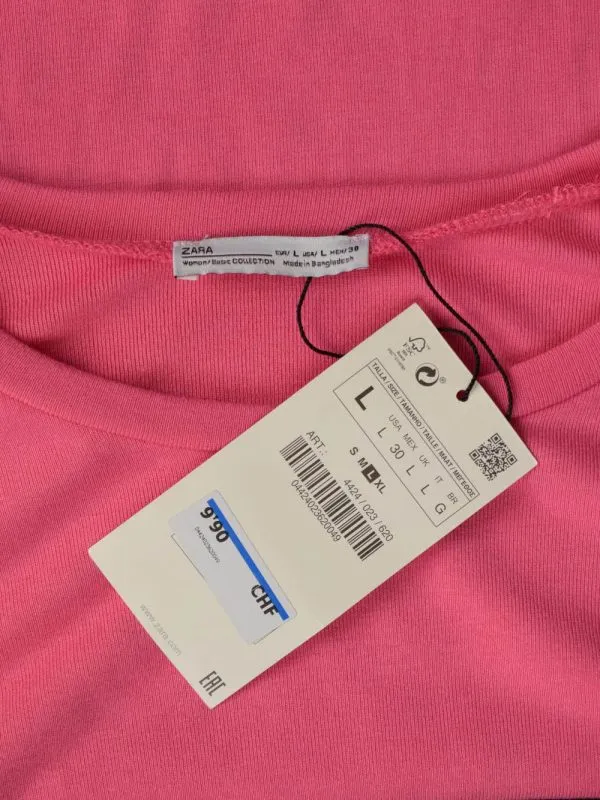 Top Zara L | Roz, Normal, Vâscoză - Image 4