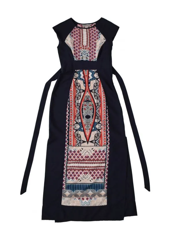 Rochie casual Dorothy Perkins EU 32 | Bleumarin, Maxi, Fără mâneci, Abstract & Color Block, Poliester