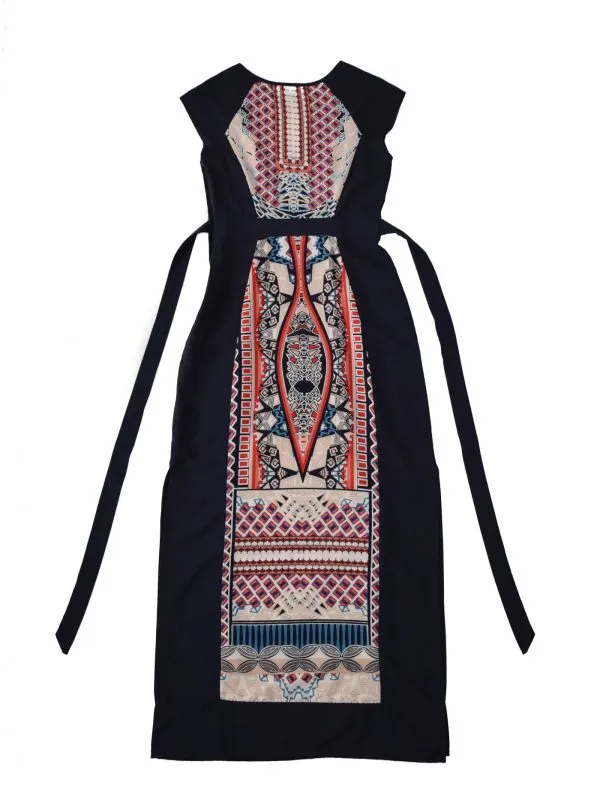 Rochie casual Dorothy Perkins EU 32 | Bleumarin, Maxi, Fără mâneci, Abstract & Color Block, Poliester - Image 4