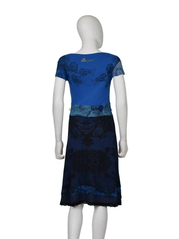Rochie casual Desigual M | Albastru, Midi, Vâscoză - Image 3