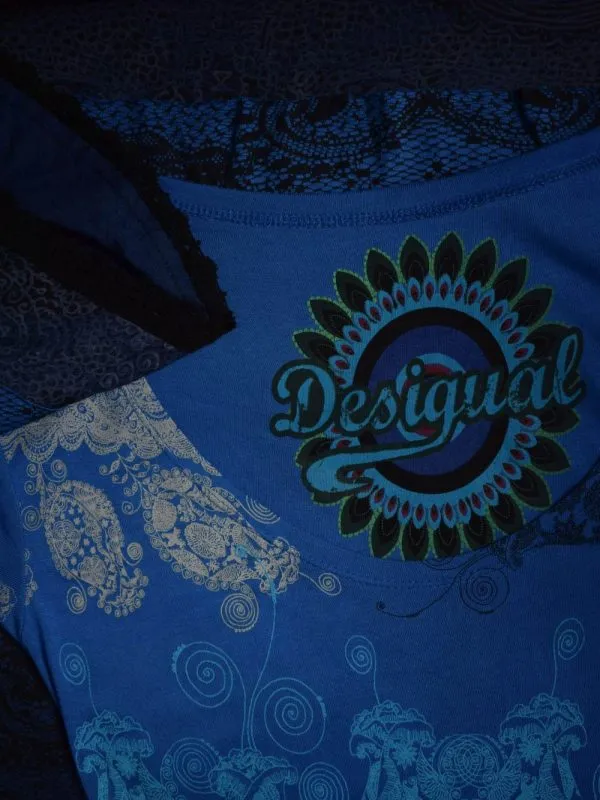 Rochie casual Desigual M | Albastru, Midi, Vâscoză - Image 4