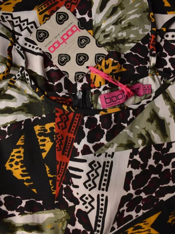 Salopetă Boohoo M | Multicolor, Scurtă, Bretele subțiri, Floral & Tropical, Poliester - Image 3
