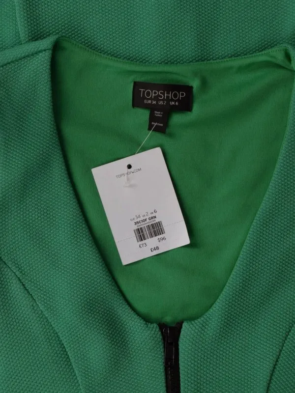 Rochie office Topshop EU 34 | Verde, Mini, Poliester - Image 3