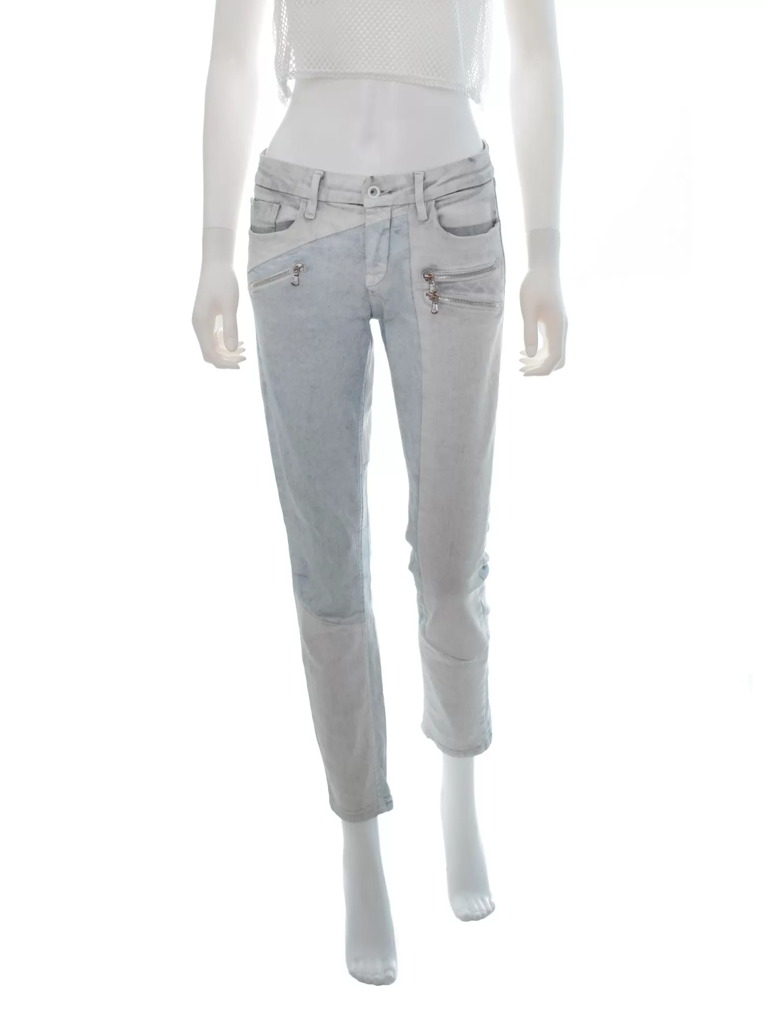 Blugi Calvin Klein US 28 | Bleu, Lungi, Bumbac