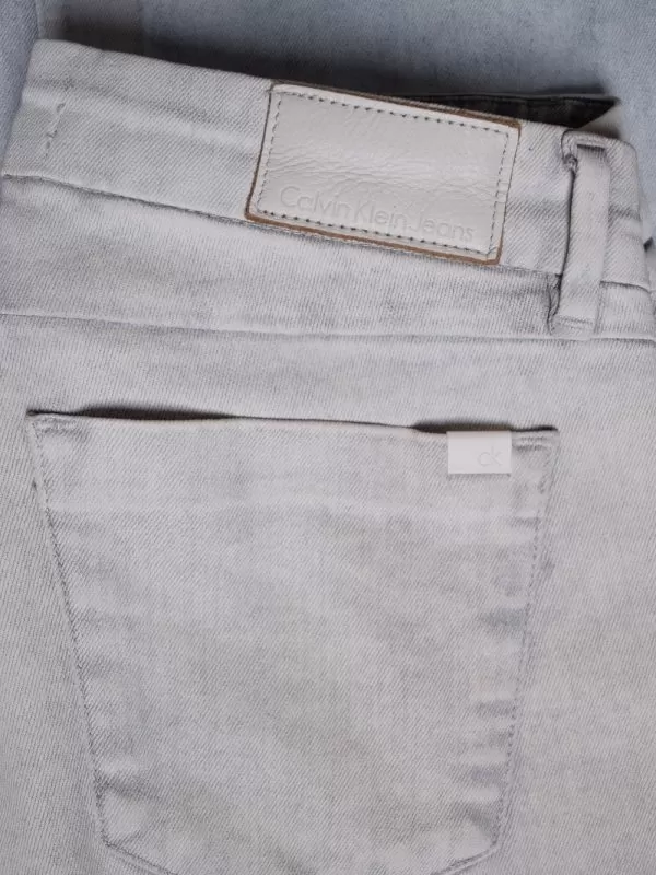 Blugi Calvin Klein US 28 | Bleu, Lungi, Bumbac - Image 4