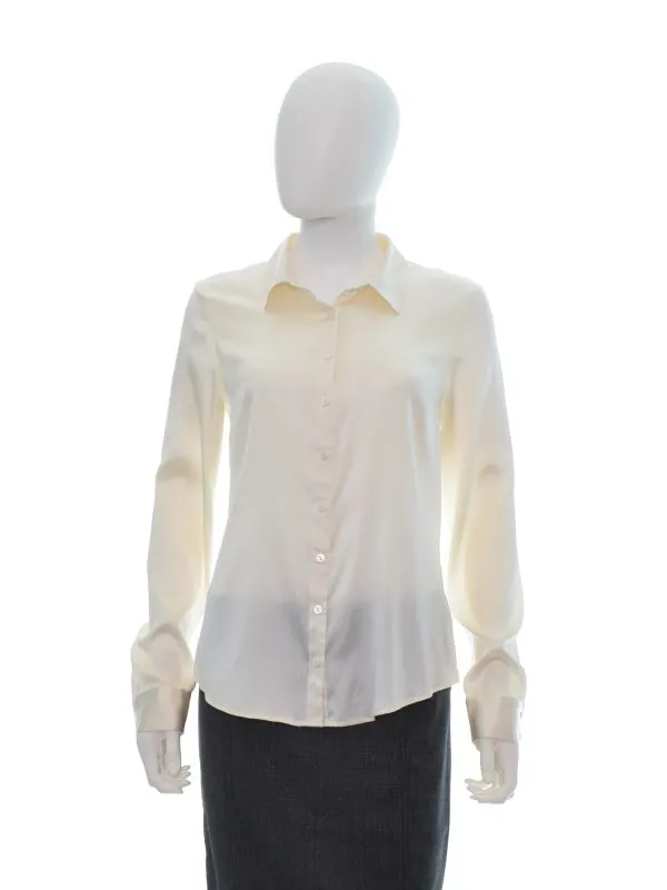 Cămașă H&M EU 40 | Crem, Normal, Mătase
