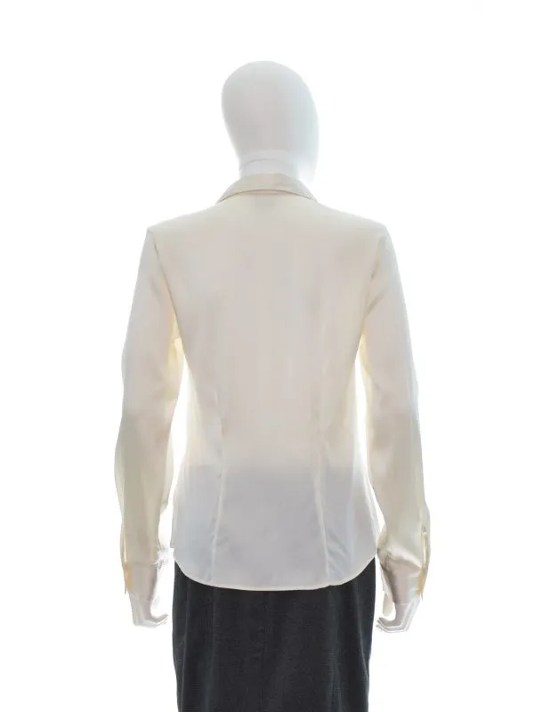Cămașă H&M EU 40 | Crem, Normal, Mătase - Image 3