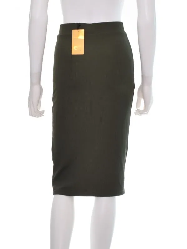 Fustă H&M EU 36 | Khaki, Midi, Poliamidă - Image 2