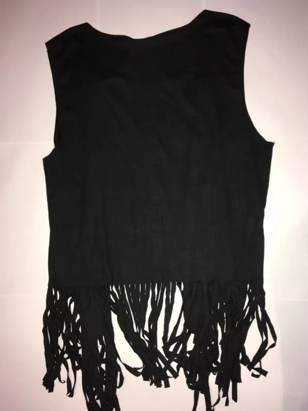 Vestă Catwalk Junkie L | Negru, Fără glugă, Franjuri, Poliester - Image 3