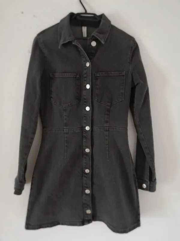 Rochie casual Zara S | Negru, Mini, Bumbac - Image 4
