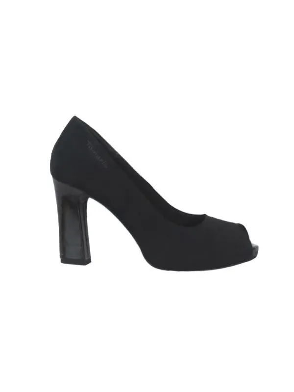 Pantofi cu toc înalt Tamaris EU 38 | Negru, Piele naturală