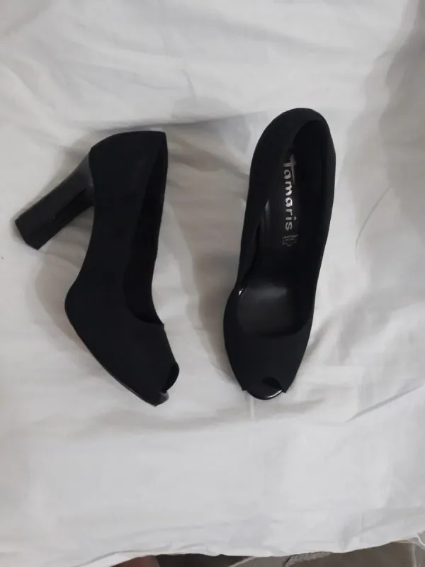 Pantofi cu toc înalt Tamaris EU 38 | Negru, Piele naturală - Image 4
