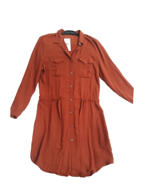 Rochie casual HOUSE XL | Cărămiziu, Midi, Vâscoză