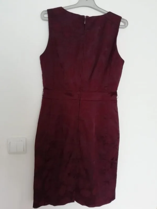 Rochie office H&M EU 38 | Burgundy, Midi, Bumbac - Image 5