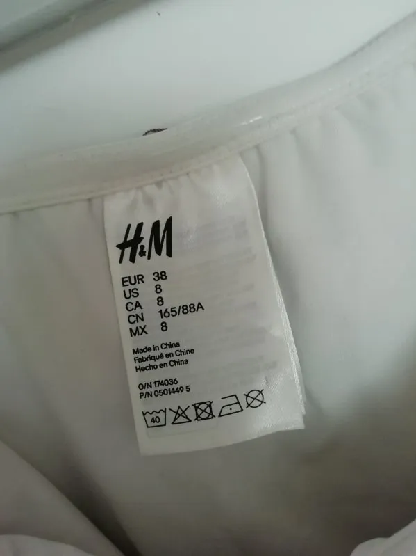 Costum de baie întreg H&M EU 38 | Multicolor, Floral & Tropical, Volane, Poliester - Image 3