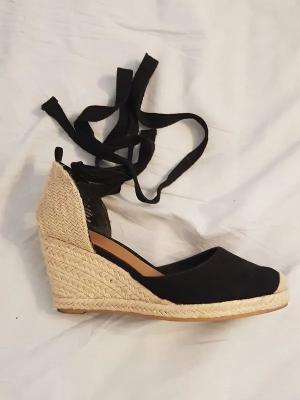 Sandale cu toc H&M EU 36 | Negru, Piele naturală - Image 5