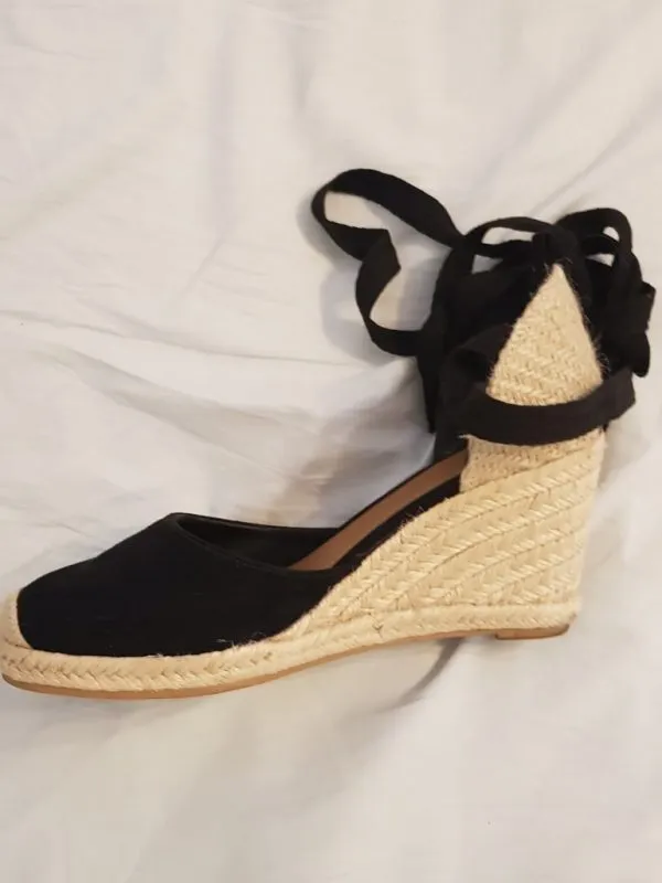 Sandale cu toc H&M EU 36 | Negru, Piele naturală - Image 6