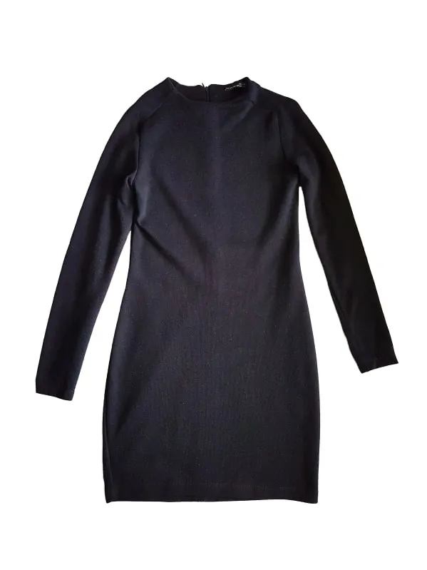 Rochie casual Zara S | Negru, Mini, Bumbac