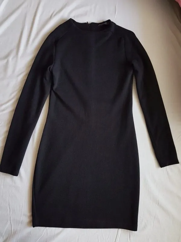 Rochie casual Zara S | Negru, Mini, Bumbac - Image 2