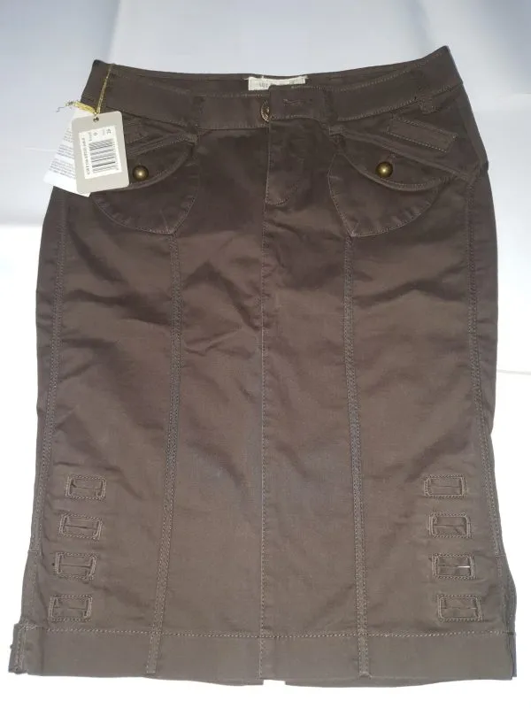 Fustă Guess XS | Maro, Midi, Bumbac - Image 2