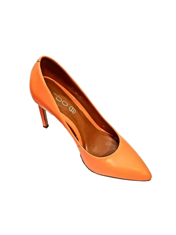 Pantofi cu toc înalt Aldo EU 37 | Portocaliu, Piele naturală