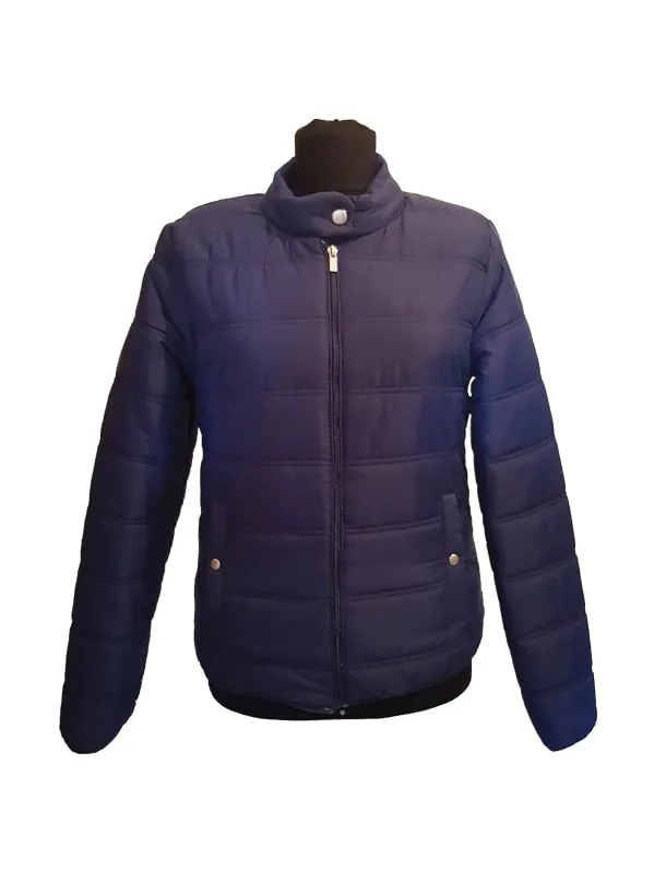 Geacă matlasată Stradivarius M | Albastru, Fără glugă, Nailon