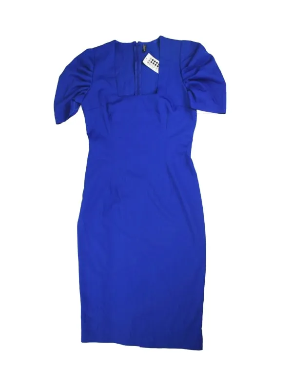 Rochie office KARLA.CLUB L | Albastru, Midi, Poliester