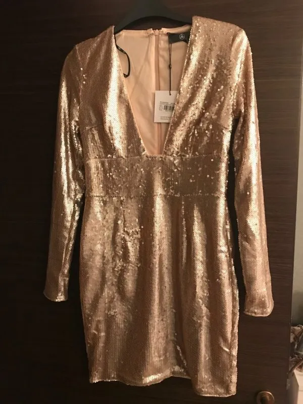 Rochie de seară Missguided EU 36 | Auriu, Mini, Poliester - Image 5