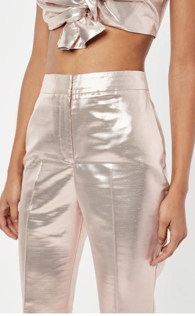 Pantaloni Missguided EU 38 | Roz, Lungi, Poliester - Image 4