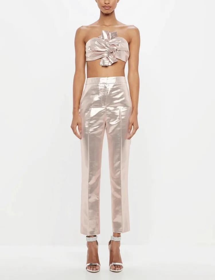 Pantaloni Missguided EU 38 | Roz, Lungi, Poliester - Image 5