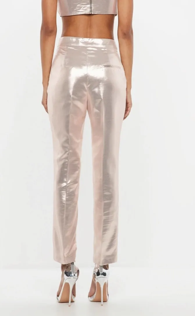 Pantaloni Missguided EU 38 | Roz, Lungi, Poliester - Image 6