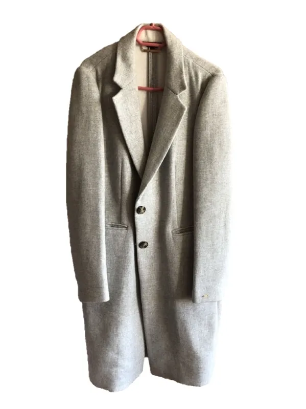 Palton lung Tommy Hilfiger M | Gri, Fără glugă