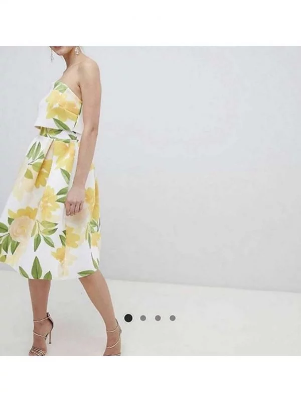 Rochie de seară ASOS XS | Alb, Midi - Image 2