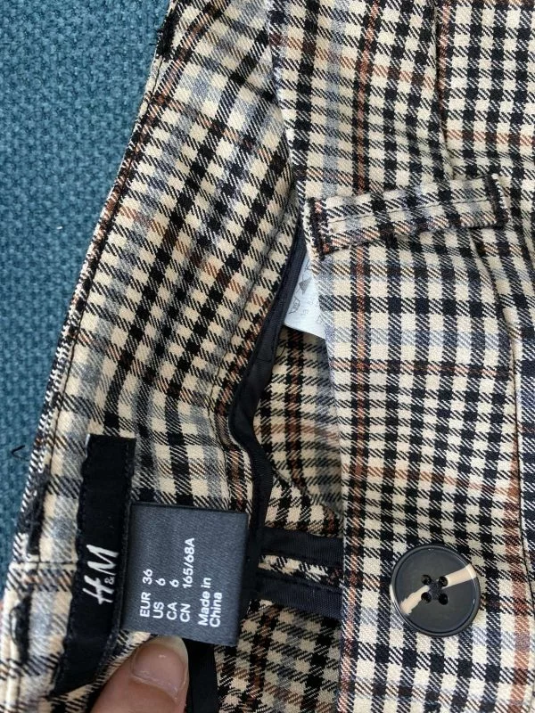 Pantaloni H&M EU 36 | Bej, Lungi, Bumbac - Image 4